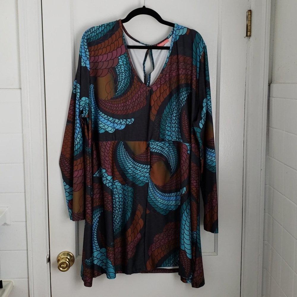 Beautiful blue/brown/black long tunic by Simply As